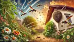 Impact of weather changes on wasp populations.