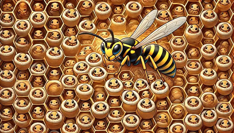 How many wasps live in a nest